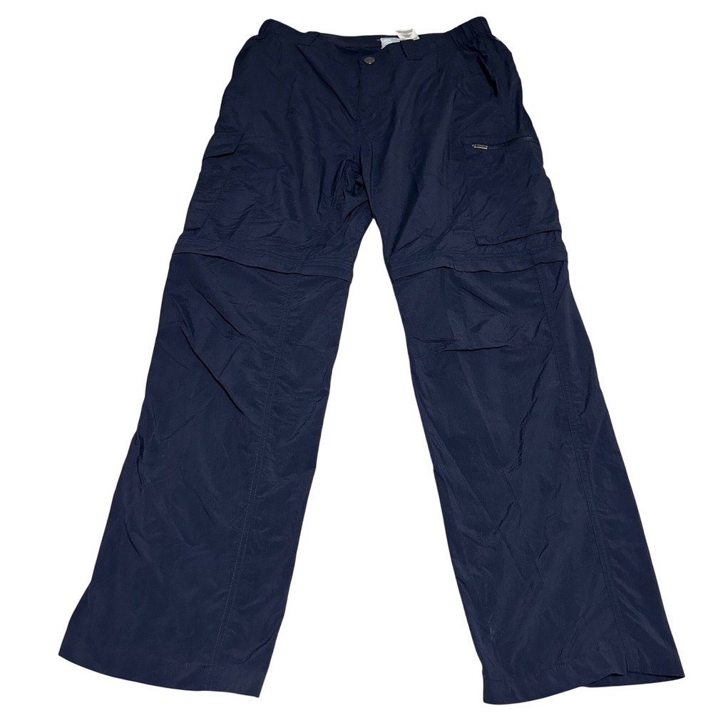 Columbia Cargo Pants Mens 34 30 Navy Blue Omni-Shade Hiking Outdoor 1421